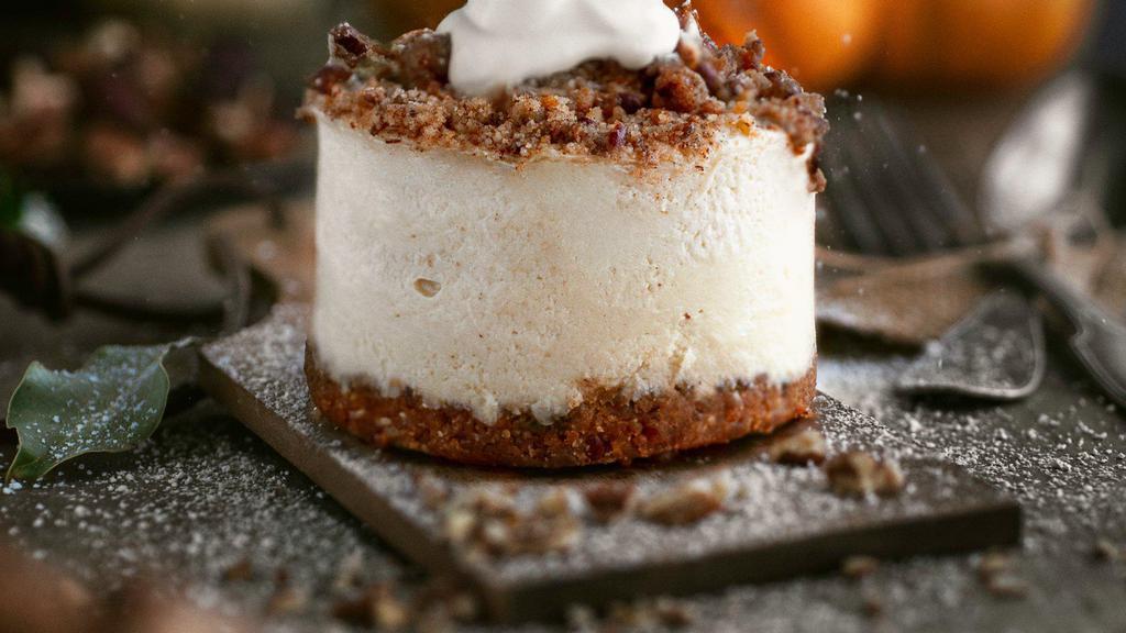 Maple Pecan CHEESECAKE · Coffee crumb cake and cheesecakes the best of both worlds. Infused with grade B maple syrup sour cream and top with a streusel pecan topping.