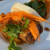 3. Steamed Buns, Pork Belly, Duck, Chicken, Tofu · Choice pork, chicken, tofu, or duck. Steamed soft buns filled with crispy melt in your mouth...