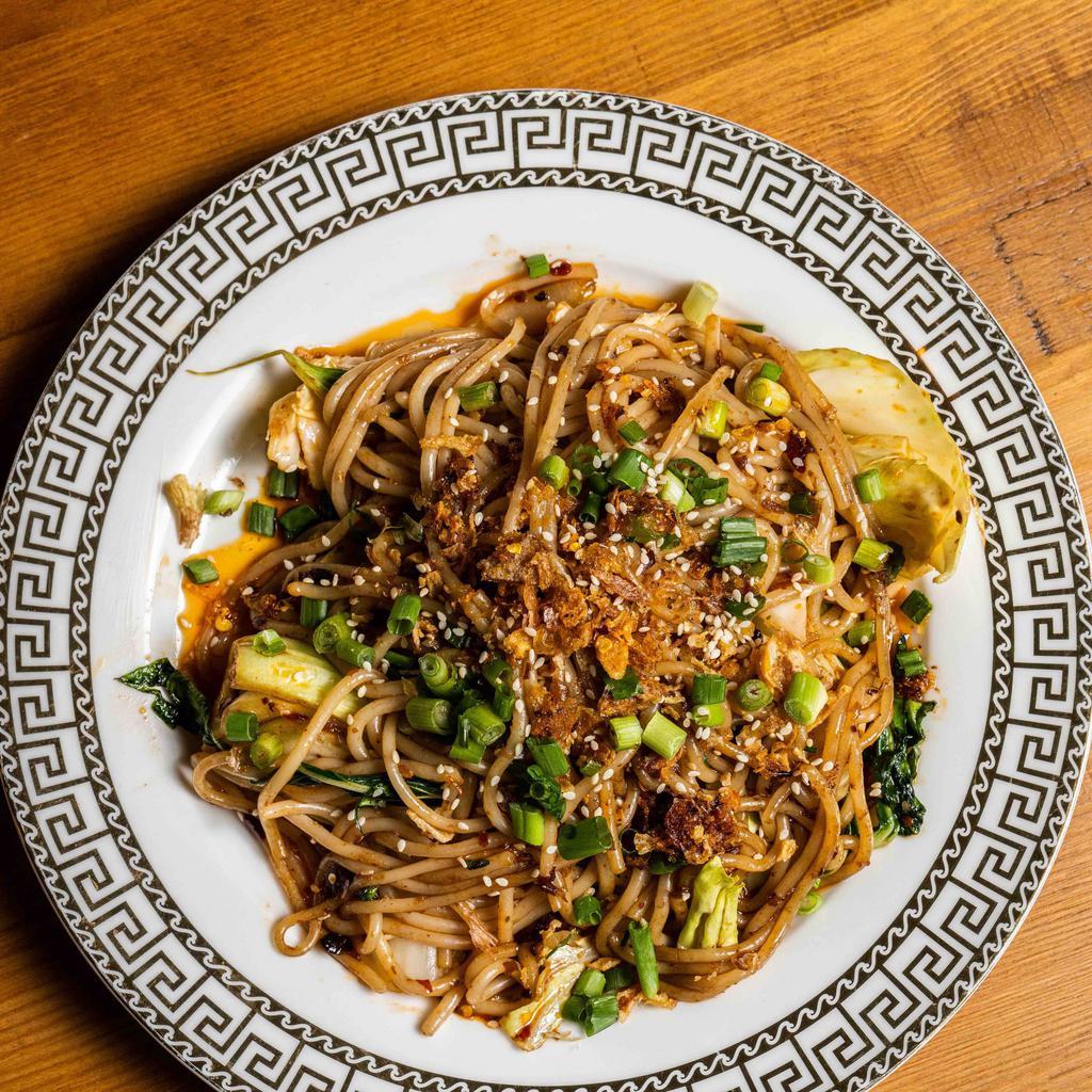 2. Stir Fried Szechuan La Fun · Gluten-free. Bucatini Style Rice Noodles stir fried with our shallot soy vinegar sauce, seasonal veggies, chinese sausage (lapcheong), drizzled with Sichuan Mala Chili Sesame oil and crisp shallots.
Choose, chicken, pork, beef, or shrimp for an additional charge.