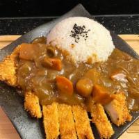 Tonkatsu (pork) Curry · Japanese curry with potato, carrot and onions