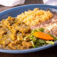 32. Chile Verde · Chunks of Pork in a Green Chile Sauce
