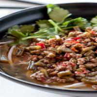 A3. Spicy Ground Pork with Sour Beans Noodle Soup 酸辣米粉 · 酸辣米粉