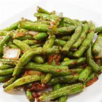 V4. Dry Cooked String Beans with meat · 乾扁四季豆(肉)