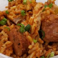Side of Chicken & Sausage Jambalaya · Our famous Cajun rice dish with chunks of chicken, andouille sausage and spices. Topped with...