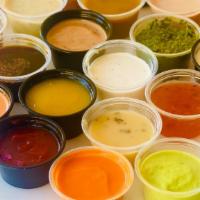 EXTRA SAUCE · Enjoy 529 unique flavors pairing only two sauces. This is just the pairing 1:1. You get the ...