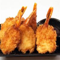 Fried Shrimp · Butterfly shrimp, panko breading. Comes with sweet and sour sauce. 5 pieces.