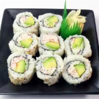 California Roll · Imitation crab and avocado, hand rolled. 8 pieces.