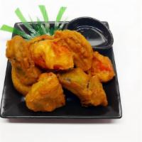 Veggie Tempura · Kabocha squash, Japanese yam, taro, lotus root, seasonal vegetables. Comes with tempura sauc...