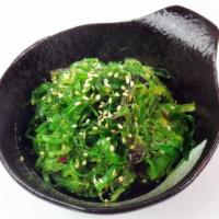Seaweed Salad · Seaweed, sesame, vinegar. From Japan. (v)