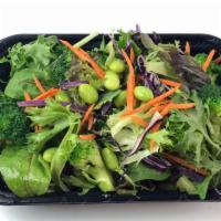House Salad · Organic mixed salad, broccoli, shredded carrots, purple cabbage. Comes with sesame dressing....