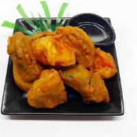 Veggie Tempura · Kabocha squash, Japanese yam, taro, lotus root, seasonal vegetables. Comes with tempura sauc...