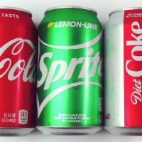 Can Soda · Coke, Diet Coke, Sprite. If preferred choice is not available, merchant will recommend flavor.