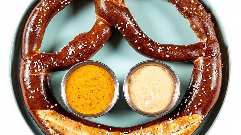 Jumbo Bavarian  Pretzel · Chipotle beer cheese and sweet & spicy mustard