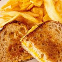 Kids Grilled Cheese · American cheese on sliced Sourdough with fries