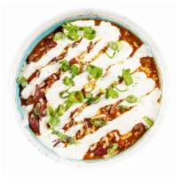 Large House Chili · Aged cheddar, green onion creme