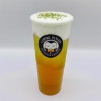 GENMAICHA TEA SALTED CHEESE FOAM · Pick 1 topping of your choice.