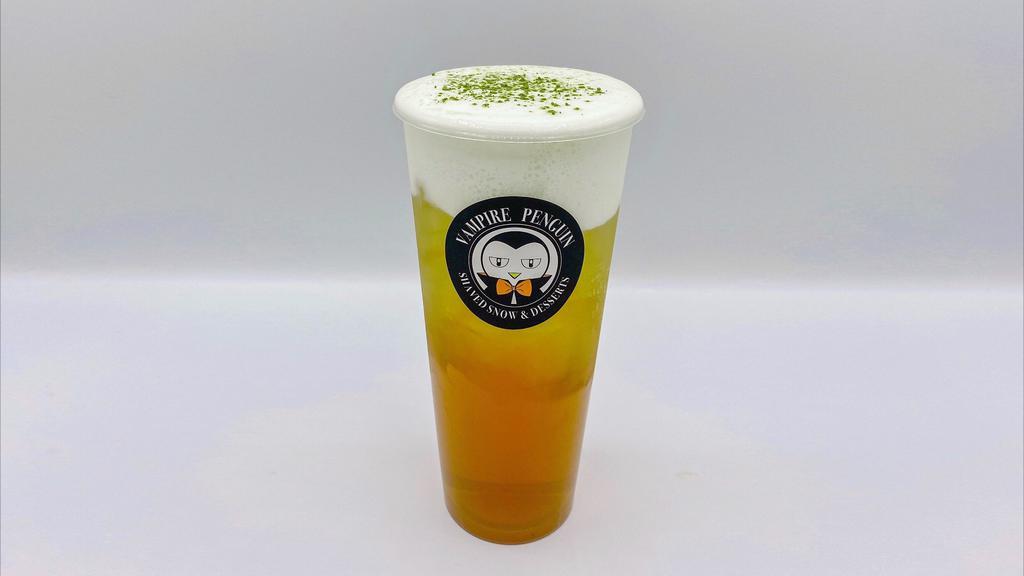GENMAICHA TEA SALTED CHEESE FOAM · Pick 1 topping of your choice.