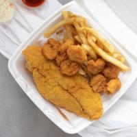 Fish Combo · Your choice of two items of catfish, perch, jack, buffalo or shrimp.