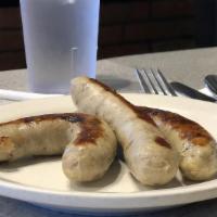 Chicken Apple Sausage or Linguisa Sausage with Eggs · 