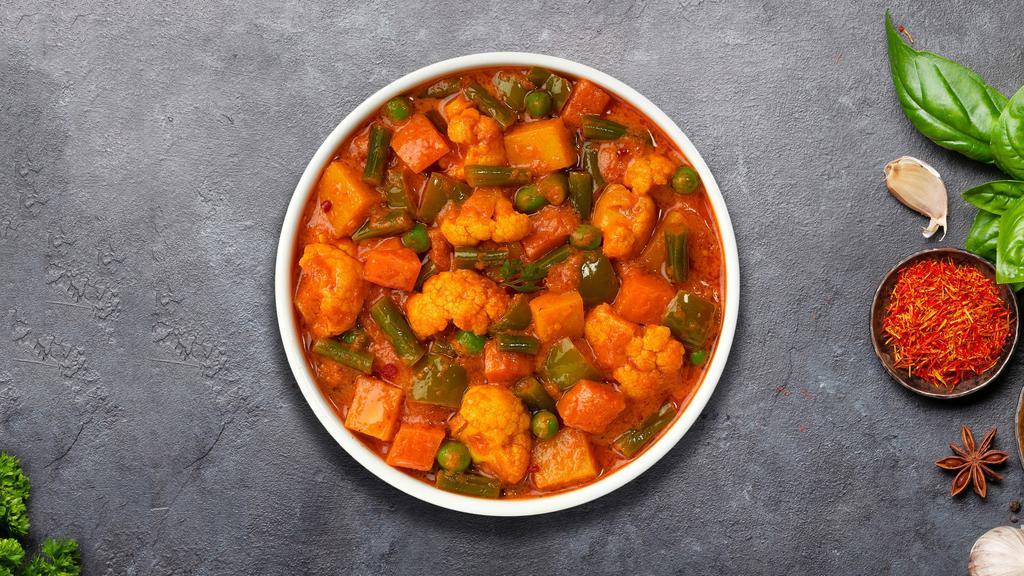Blindly Bhindi Masala · Okra with onion, tomato, coriander power and spices.