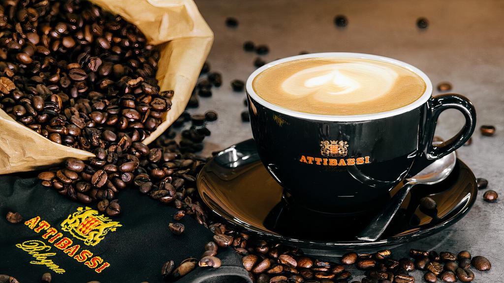 Cappuccino · Double shot of Italian imported Attibassi coffee with milk