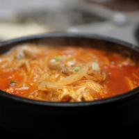 Beef & Seafood Tofu Soup · Come with rice.