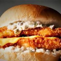 FISH CATCHER · Double Wild Caught Fillet in Brioche Bun with American Cheese, along with Special Sauce &  l...