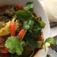 16. Pad Ka Pow · Stir fried with fresh garlic and thai basil sauce.