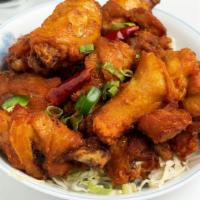 Wok Charred Chicken Wings · Spicy.