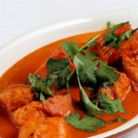 Chicken Tikka Masala · Tender chicken breast roasted in our clay oven, then simmered in a tomato and cream sauce.​