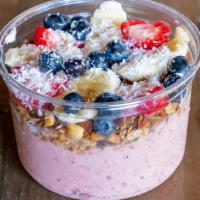 Pedro Point · Organic acai with bananas and strawberries blended with mango, coconut milk, and pineapple j...