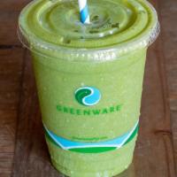 Go Green Smoothie · Supergreens, organic spinach, pumpkin seeds, lemon, ginger, bananas blended with organic app...