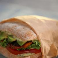 BLT · Bacon lettuce tomato sandwich in a fresh ciabatta bread roll. Chips Included. Add  Boiled Eg...
