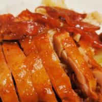 Rice Place With BBQ Chicken Leg 烧鸡腿饭 · Limited Daily Order (We only make 4-6 legs per day). 每日限购，先到先得。