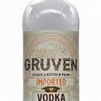 Gruven Vodka and Tonic · One Bottle Gruven Vodka .  1 Liter and 4 bottles of Tonic.. Makes 14-16 Cocktails.