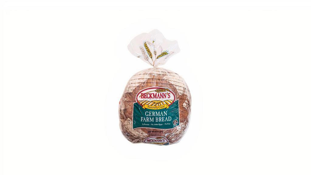 Beckmanns Bakery - Asiago Cheese Sourdough · The incredible flavor of this authentic German country bread is the result of its hearty crust, long-rising time, and dark rye flour. 32 oz (2 lb) INGREDIENTS: Unbleached wheat flour, whole wheat flour, rye flour, water, fresh yeast, sea salt, barley malt, Vitamin C (in trace amounts).