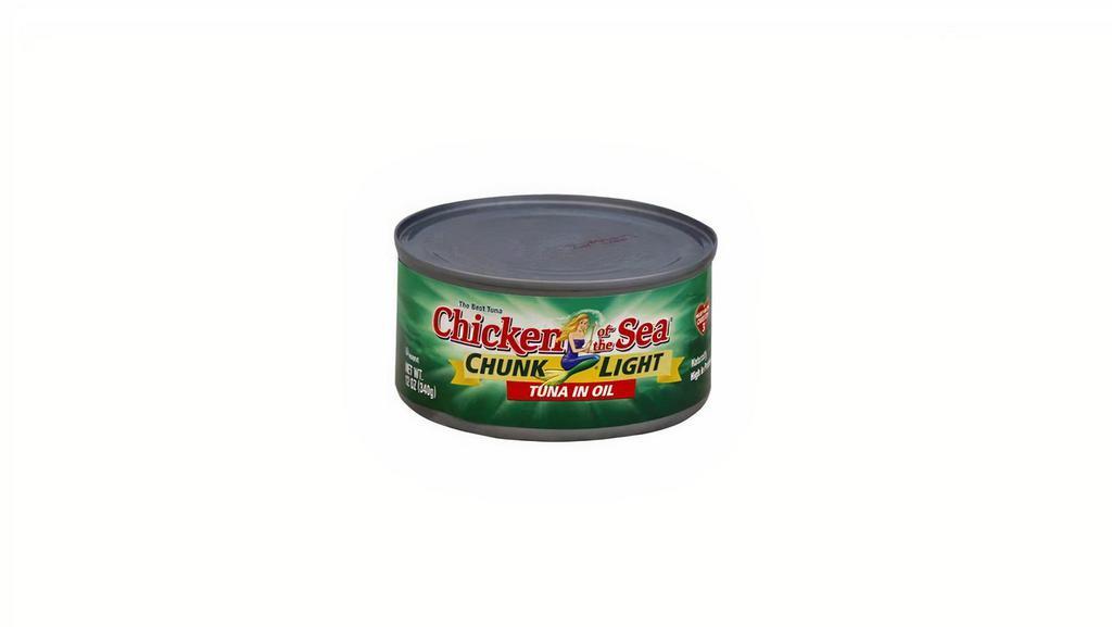Chicken Of The Sea Chunk Light, Tuna In Oil · This Chicken of the Sea Chunk Light Tuna contains only wild caught fish and comes packed full of heart healthy Omega-3 fatty acids. It is a versatile snack that can be enjoyed.