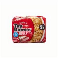 Top Ramen - 5 Pack - Beef · Top Ramen, Beef, 5 Pack, Bag 3 OZ 0 g trans fat. See nutrition information for sodium conten...