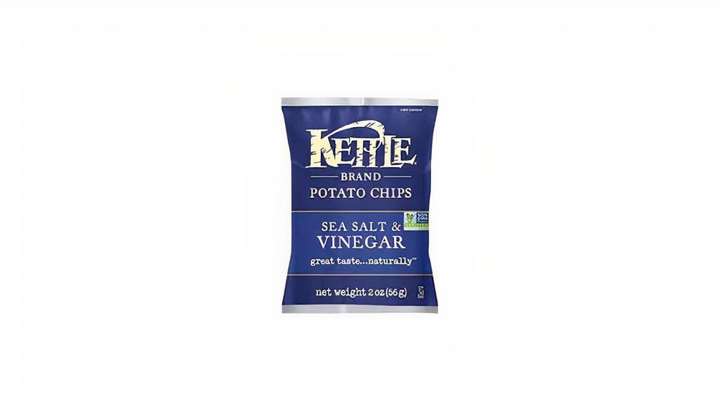 Kettle Brand - Snacks - Sea Salt & Vinegar Chips-  2 Oz · Kettle Brand Sea Salt & Vinegar Potato Chips are tangy AF. Cut thick for the perfect crunch and flavored right past the point of bold.