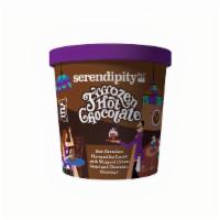 Serendipity - Ice Cream - Frozen Hot Chocolate 1 pt · Hot chocolate flavored ice cream with whipped cream swirl and chocolate shavings.