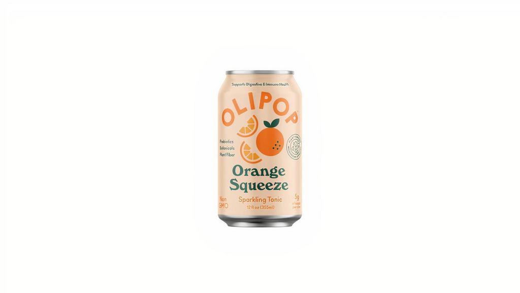 Olipop - Sparkling Tonic - Orange Squeeze - 12 Fl. Oz · We've spent years crafting a drink that's as good for your digestion as it is delicious. Olipop combines the benefits of prebiotics, plant fiber, and botanicals in a sparkling tonic that supports your microbiome and benefits digestive health. We pinpointed the cherry pie flavor we were craving with a careful combination of tart morello cherries and the sweet tang of rainier cherries, then rounded things ours with the soft and sumptuous taste of the vanilla bean. Plant-powered microbiome approved. www.drinkolipop.com