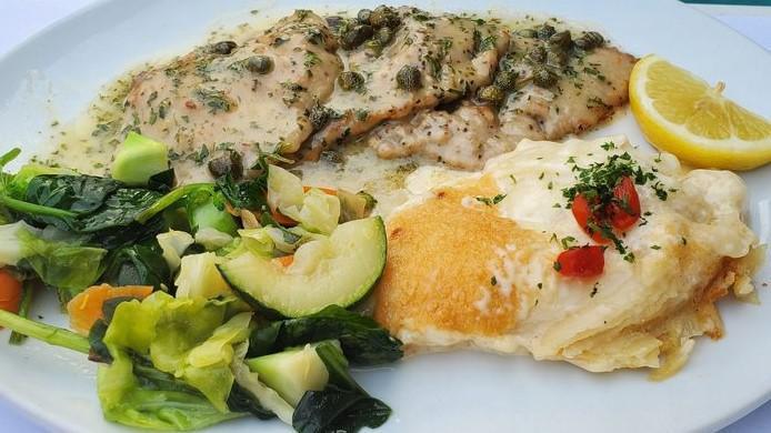 Veal Piccata · Tender veal with lemon, butter, & capers
Served with sautéed mixed vegetables & potatoes au gratin
