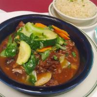 Boeuf Bourguignon · French Beef Stew
Served with rice