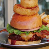 Western  Burger · Bacon,cheese,B.B.Q sauce & onion ring