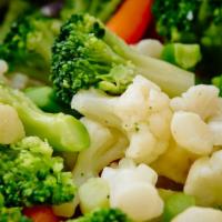 Steamed Vegetables /  ผักลวก
 · 31 Cal. Dairy-free, gluten-free, vegan, vegetarian. Nut-free.Steamed seasonal organic vegeta...