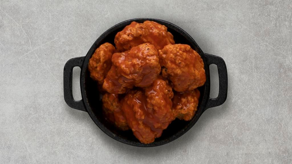 Buffalo Hot Boneless Wings · Served with celery or carrots, and blue cheese or ranch.