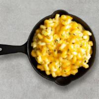 Mac and cheese · Creamy melted American cheese.