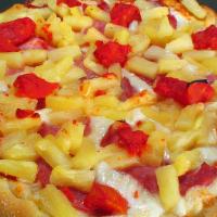 Harry Caray Pizza · Canadian bacon and pineapple.