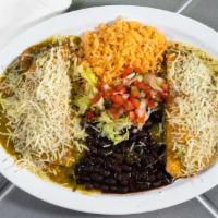 El Grande Platter · Choose two items: chile relleno, tamale, enchilada or grande taco. Served with rice and choi...