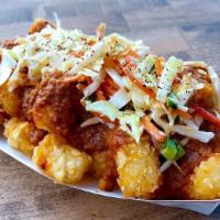 The Love Boat Tots · tater tots, haus chili, haus slaw